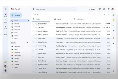 Gmail rolls out new built-in design with Chat, Areas, and Meet apps