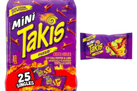 Mini Takis Crunchy Rolled Tortilla Chips (Pack of 25) solely $10.35 shipped!