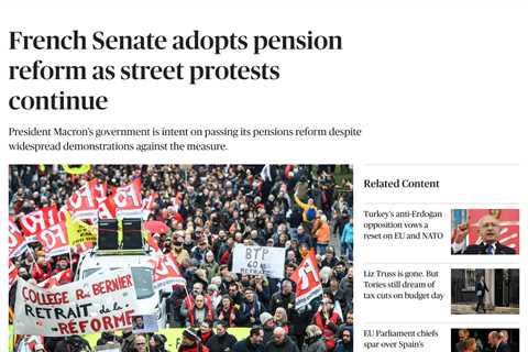 Macron’s Pension Reform: French People Resigned to Controversial Bill Passing Despite Protests