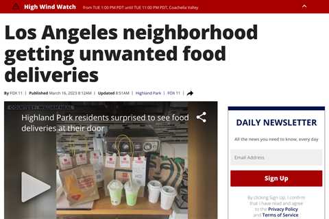 Mystery Uber Eats Deliveries Haunt LA Neighborhood Residents