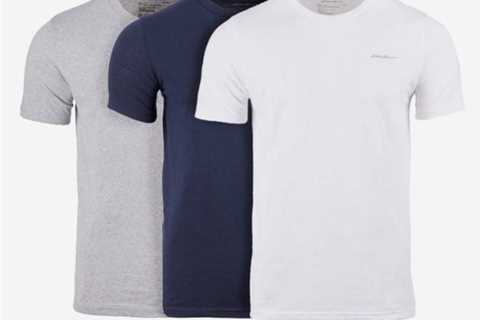 Eddie Bauer Males’s Basic Cotton Crew (3 pack) solely $15.99 shipped!