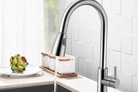 Brushed Nickel Stainless Metal Kitchen Sink Faucet with Pulldown Sprayer solely $24.99 shipped (Reg...